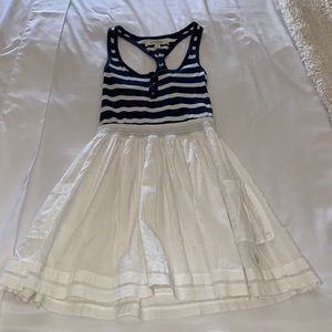 Striped Navy and White Dress
